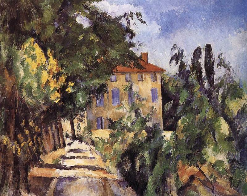 Paul Cezanne red roof houses Spain oil painting art